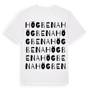 Högbena ordlek t-shirt – ekologisk bomull t-shirt från Pinshirt