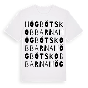 Högbötskobbarna ordlek t-shirt – ekologisk bomull t-shirt från Pinshirt