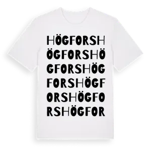 Högfors ordlek t-shirt – ekologisk bomull t-shirt från Pinshirt