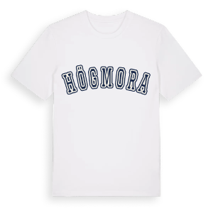 Högmora college t-shirt – ekologisk bomull t-shirt från Pinshirt