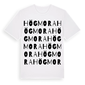 Högmora ordlek t-shirt – ekologisk bomull t-shirt från Pinshirt