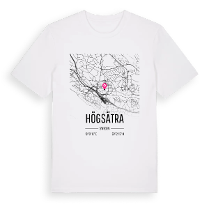 Högsätra karta t-shirt – ekologisk bomull t-shirt från Pinshirt