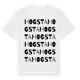 White t-shirt med Hogsta ordlek t-shirt