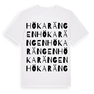 Hökarängen ordlek t-shirt – ekologisk bomull t-shirt från Pinshirt