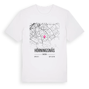Hörningsnäs karta t-shirt – ekologisk bomull t-shirt från Pinshirt