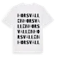 White t-shirt med Horsvallen ordlek t-shirt