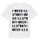 White t-shirt med Horsvallstorp ordlek t-shirt