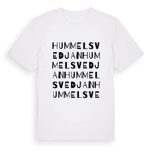 Hummelsvedjan ordlek t-shirt – ekologisk bomull t-shirt från Pinshirt