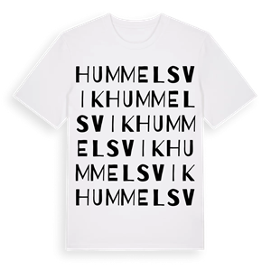 Hummelsvik ordlek t-shirt – ekologisk bomull t-shirt från Pinshirt