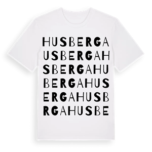 Husberga ordlek t-shirt – ekologisk bomull t-shirt från Pinshirt