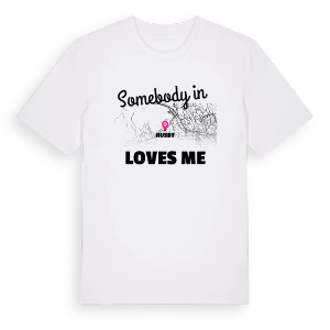 Någon i Husby älskar mig t-shirt – ekologisk bomull t-shirt från Pinshirt