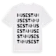 White t-shirt med Husesta ordlek t-shirt