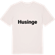 Vintage White t-shirt med Husinge fetstil t-shirt