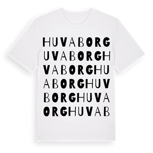 Huvaborg ordlek t-shirt – ekologisk bomull t-shirt från Pinshirt