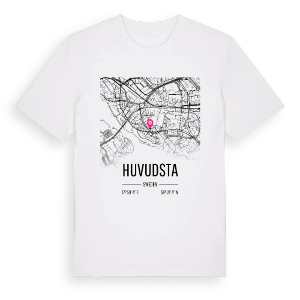 Huvudsta karta t-shirt – ekologisk bomull t-shirt från Pinshirt