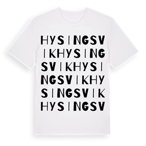 Hysingsvik ordlek t-shirt – ekologisk bomull t-shirt från Pinshirt