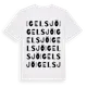 White t-shirt med Igelsjö ordlek t-shirt