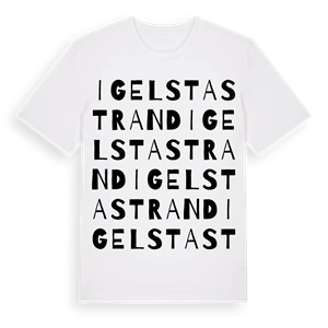 Igelsta strand ordlek t-shirt – ekologisk bomull t-shirt från Pinshirt