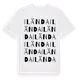 White t-shirt med Ilända ordlek t-shirt
