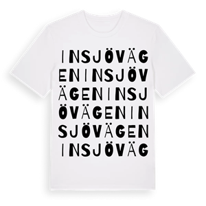 Insjövägen ordlek t-shirt – ekologisk bomull t-shirt från Pinshirt