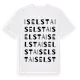 White t-shirt med Iselsta ordlek t-shirt