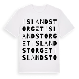 Islandstorget ordlek t-shirt – ekologisk bomull t-shirt från Pinshirt