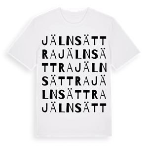 Jälnsättra ordlek t-shirt – ekologisk bomull t-shirt från Pinshirt
