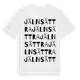 White t-shirt med Jälnsättra ordlek t-shirt