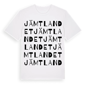 Jämtlandet ordlek t-shirt – ekologisk bomull t-shirt från Pinshirt
