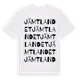 White t-shirt med Jämtlandet ordlek t-shirt
