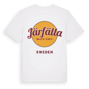 Järfälla cirkel t-shirt – ekologisk bomull t-shirt från Pinshirt