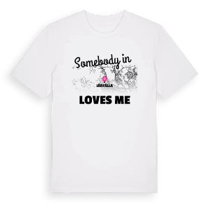 Någon i Järfälla älskar mig t-shirt – ekologisk bomull t-shirt från Pinshirt