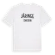 White t-shirt med Järinge i Sverige t-shirt