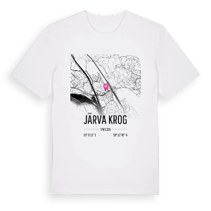 Järva Krog karta t-shirt – ekologisk bomull t-shirt från Pinshirt