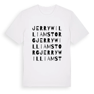 Jerry Williams torg ordlek t-shirt – ekologisk bomull t-shirt från Pinshirt