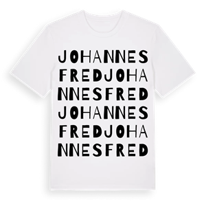 Johannesfred ordlek t-shirt – ekologisk bomull t-shirt från Pinshirt
