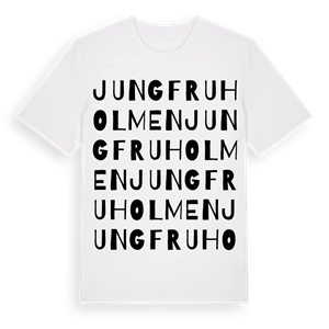 Jungfruholmen ordlek t-shirt – ekologisk bomull t-shirt från Pinshirt