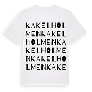 Kakelholmen ordlek t-shirt – ekologisk bomull t-shirt från Pinshirt