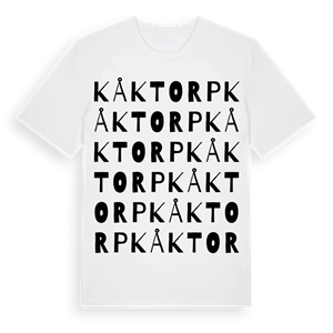 Kåktorp ordlek t-shirt – ekologisk bomull t-shirt från Pinshirt