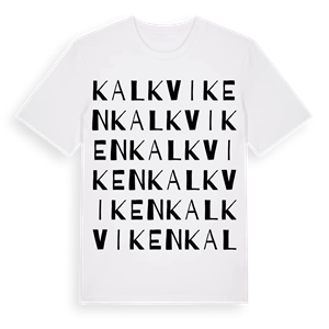 Kalkviken ordlek t-shirt – ekologisk bomull t-shirt från Pinshirt