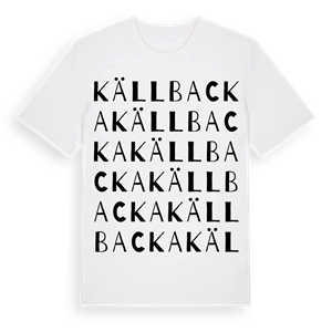 Källbacka ordlek t-shirt – ekologisk bomull t-shirt från Pinshirt