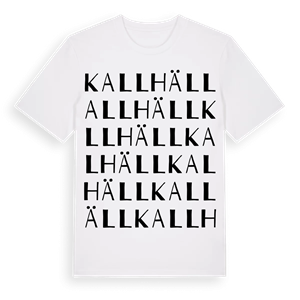 Kallhäll ordlek t-shirt – ekologisk bomull t-shirt från Pinshirt