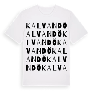 Kalvandö ordlek t-shirt – ekologisk bomull t-shirt från Pinshirt