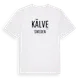 White t-shirt med Kälve i Sverige t-shirt
