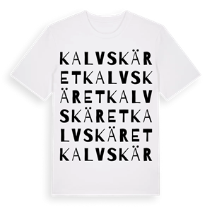 Kalvskäret ordlek t-shirt – ekologisk bomull t-shirt från Pinshirt