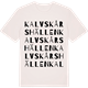 Vintage White t-shirt med Kalvskårshällen ordlek t-shirt