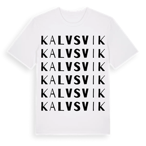 Kalvsvik ordlek t-shirt – ekologisk bomull t-shirt från Pinshirt
