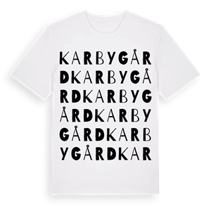 Karby Gård ordlek t-shirt – ekologisk bomull t-shirt från Pinshirt