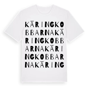Käringkobbarna ordlek t-shirt – ekologisk bomull t-shirt från Pinshirt