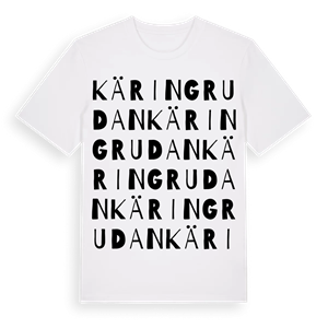 Käringrudan ordlek t-shirt – ekologisk bomull t-shirt från Pinshirt